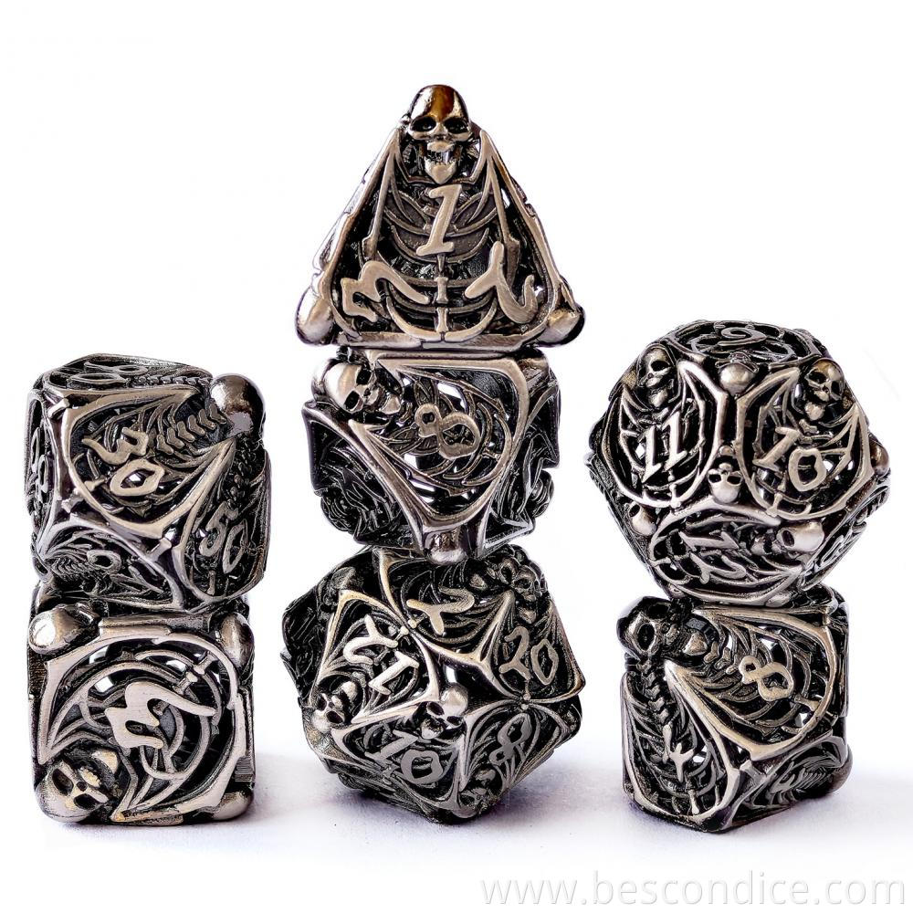 7 Piece Polyhedral D D Nickle Dice Set 7 Piece Polyhedral D D Nickle Dice Set